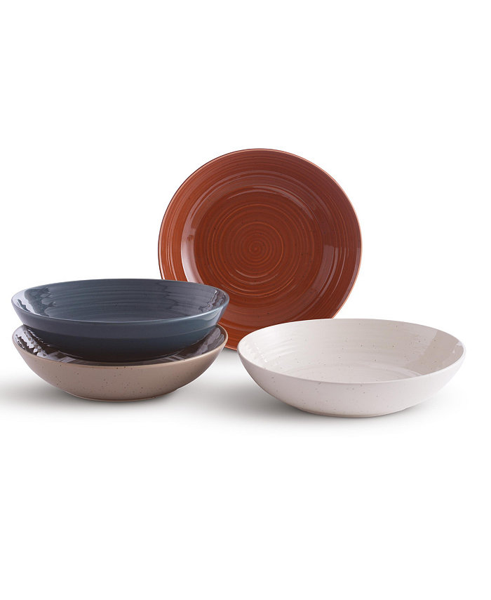 Sango Siterra Painters Palette Mixed Dinner Bowls Set of 4