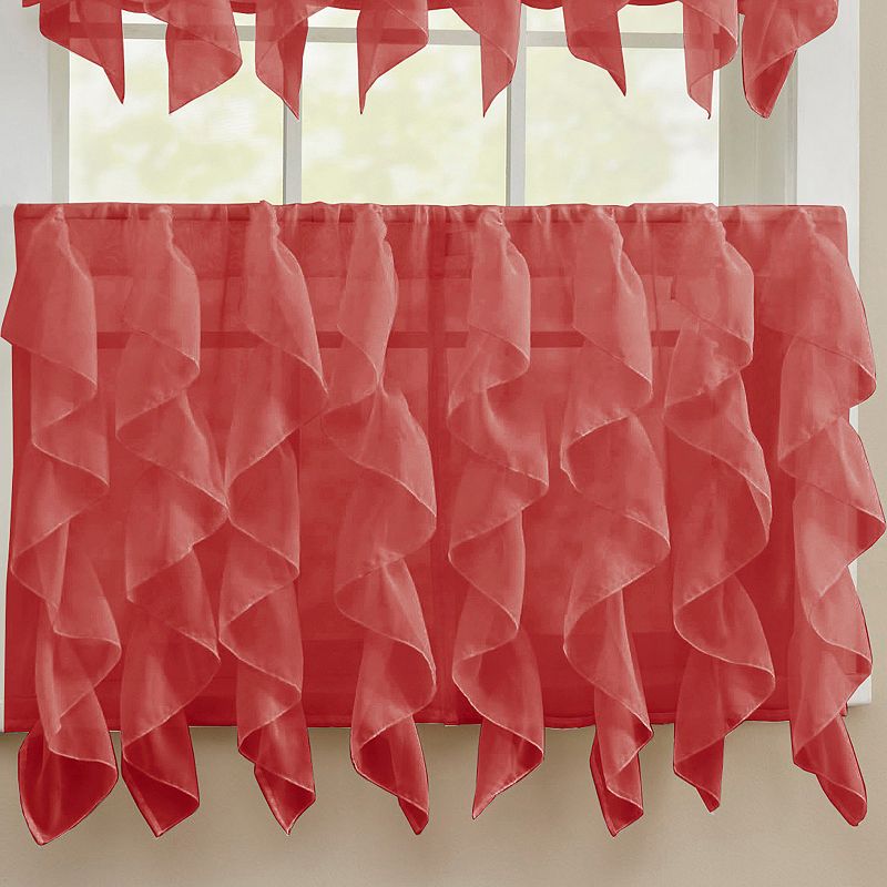 Sweet Home Sweet Home Collection Sheer Voile Vertical Ruffle Valence