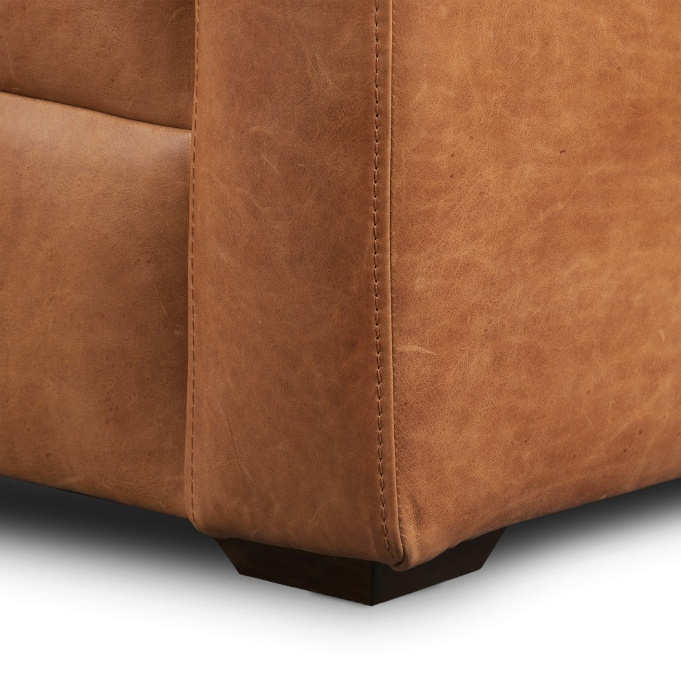 Poly and Bark Napa Leather Sleeper Sofa  Cognac Tan   Contemporary   Sleeper Sofas   by Edgemod Furniture  Houzz