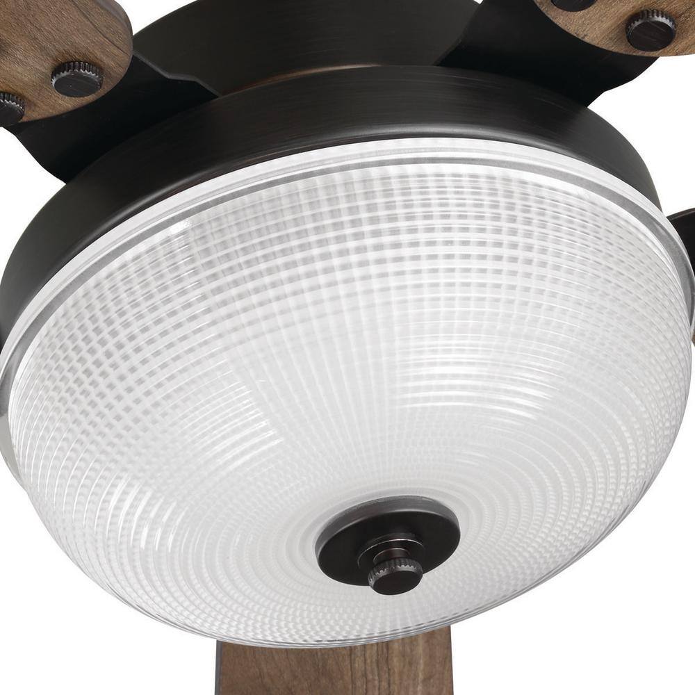 Progress Lighting Archie 52 in. Integrated LED Indoor Venetian Bronze Dual Mount Ceiling Fan with Light Kit and Remote Control P250020-074-30