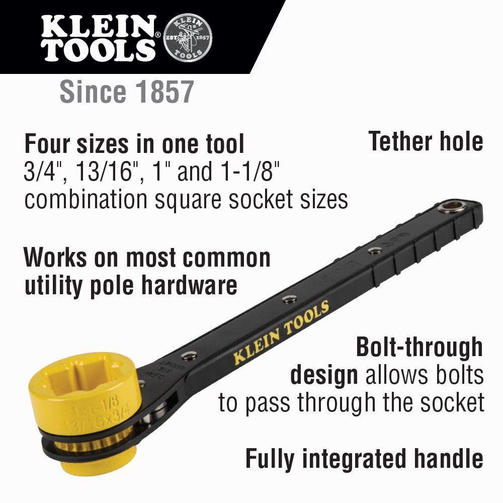 Linemanand#8217;s Slim Ratcheting Wrench