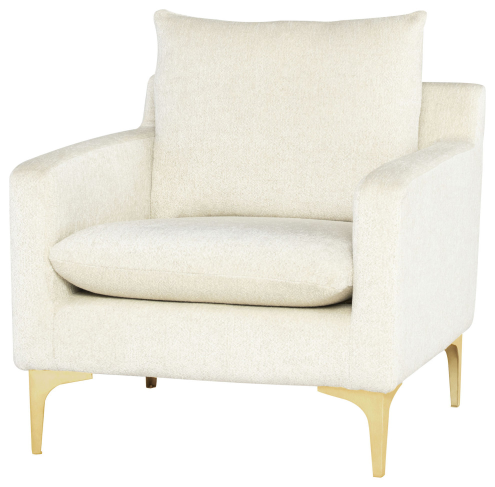 Anders Coconut Fabric Single Seat Sofa  Hgsc841   Midcentury   Armchairs And Accent Chairs   by Kolibri Decor  Houzz