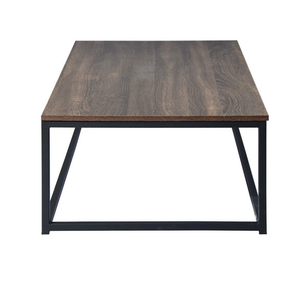 Rectangular Wood Grain Top Coffee Table