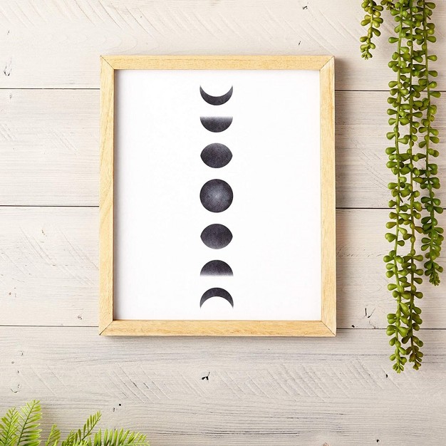 Juvale Moon Phases Home Wall D cor Modern Framed Art 10 X 11 8 Inches