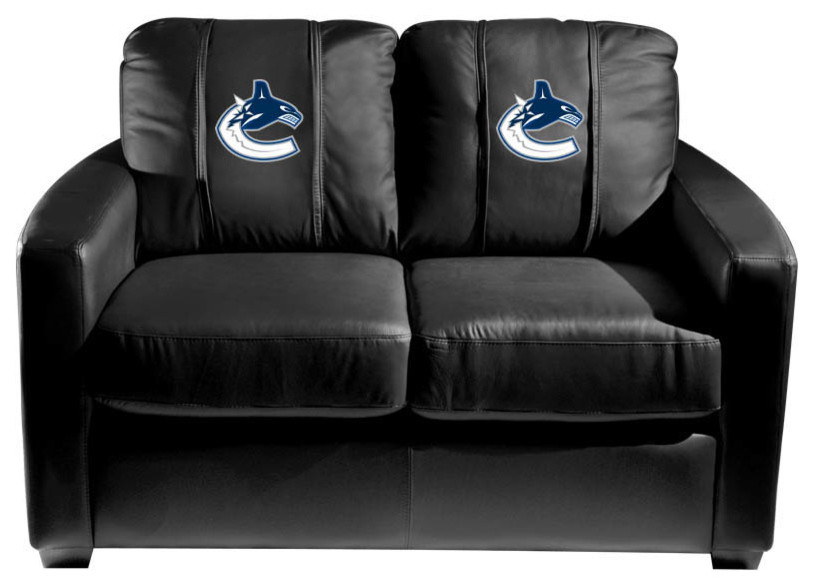 Vancouver Canucks Stationary Loveseat Commercial Grade Fabric   Beach Style   Loveseats   by DreamSeats LLC  Houzz