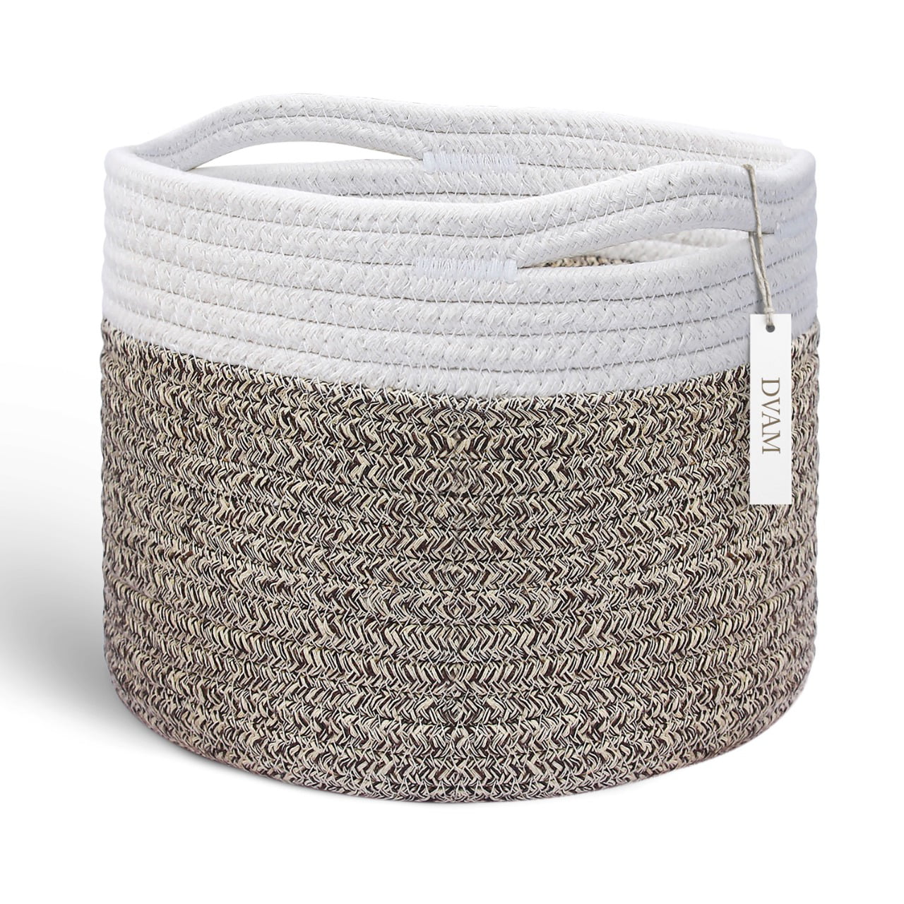 DVAM Cotton Rope Basket  Decorative Storage Basket 9.4x7.1 Inches