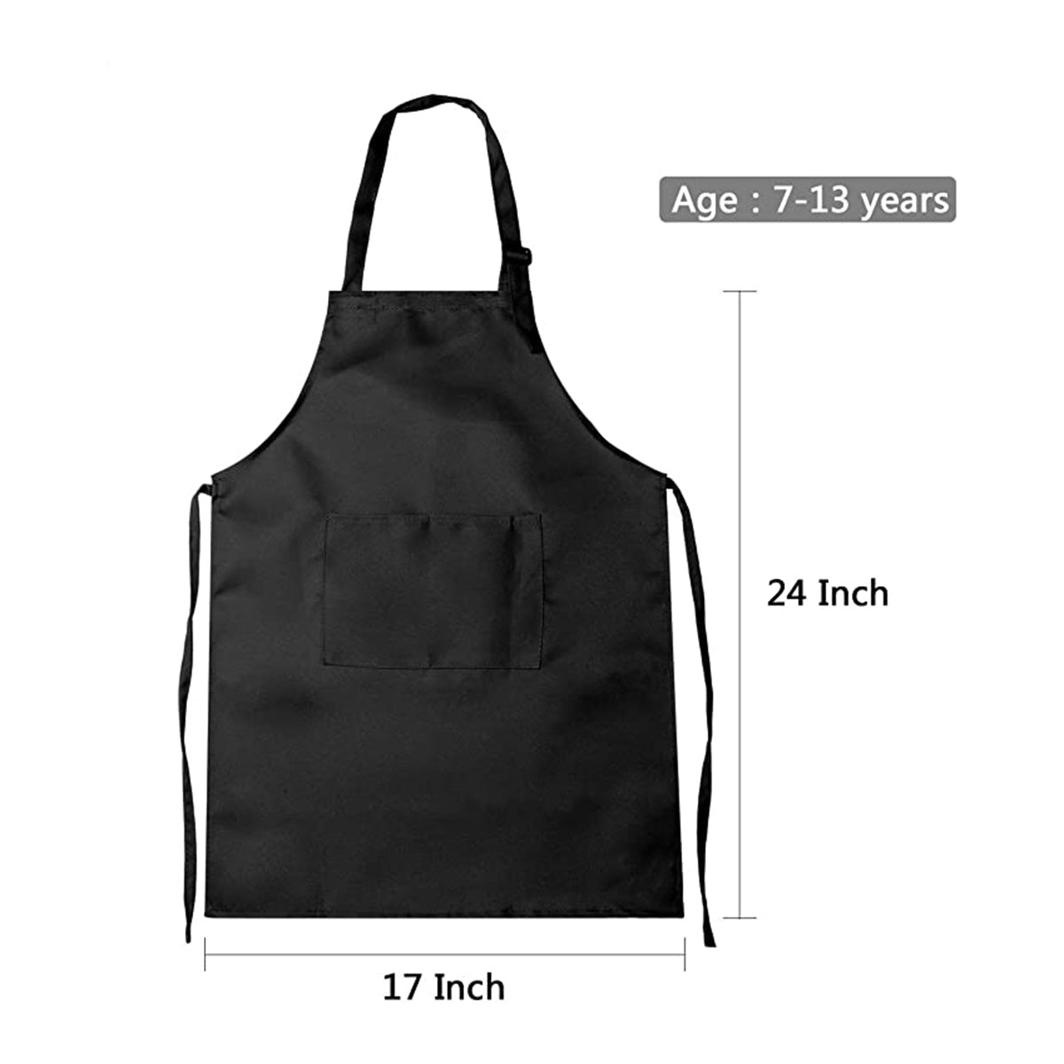 Multitrust Children Front Pocket Bib Apron Kitchen Craft Apron for Painting Cooking