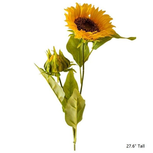 RusticReach Artificial Sunflower Stem 28 Tall