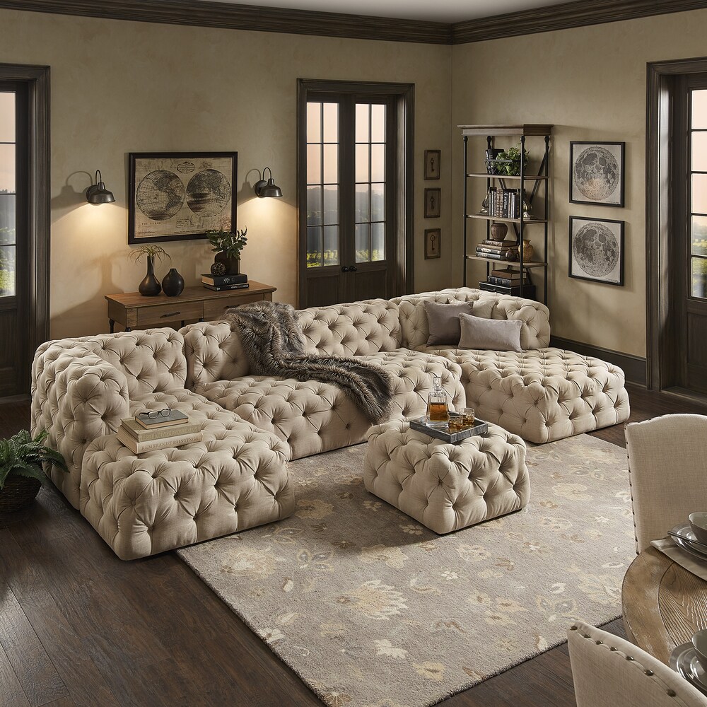 Knightsbridge II Chesterfield U shape Sectional by iNSPIRE Q Artisan