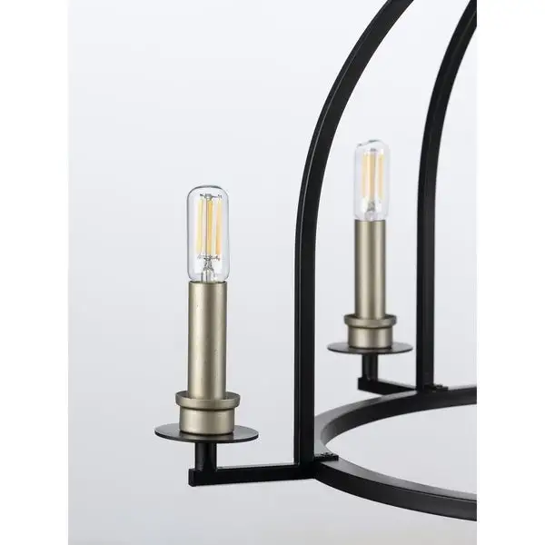 Seneca Collection 5-Light Matte Black Farmhouse Chandelier Light - N/A Shopping - The Best Deals on Chandeliers