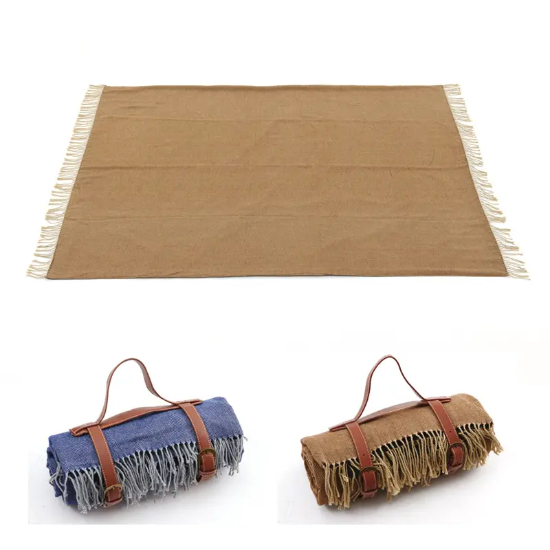 Leisure Sand Resistant Tassels Travel Anti pilling Barbecue  season 2 * 2m Picnic Blanket