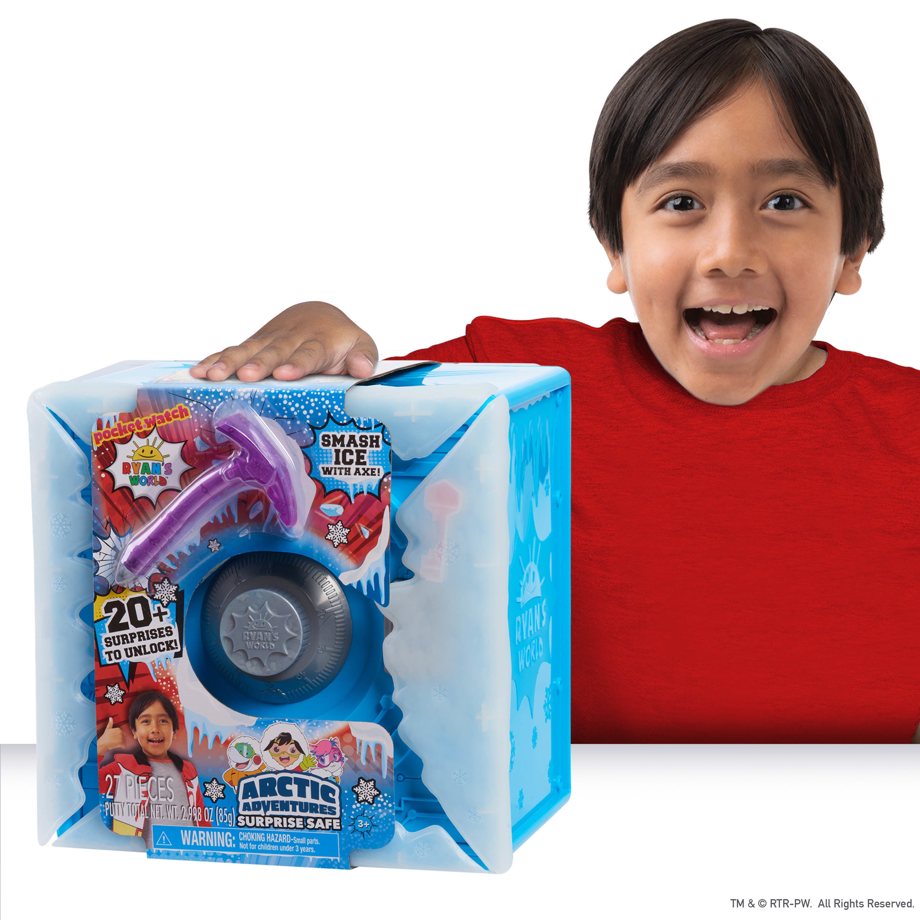 Ryan's World Arctic Adventures Surprise Safe，  Kids Toys for Ages 3 Up， Gifts and Presents