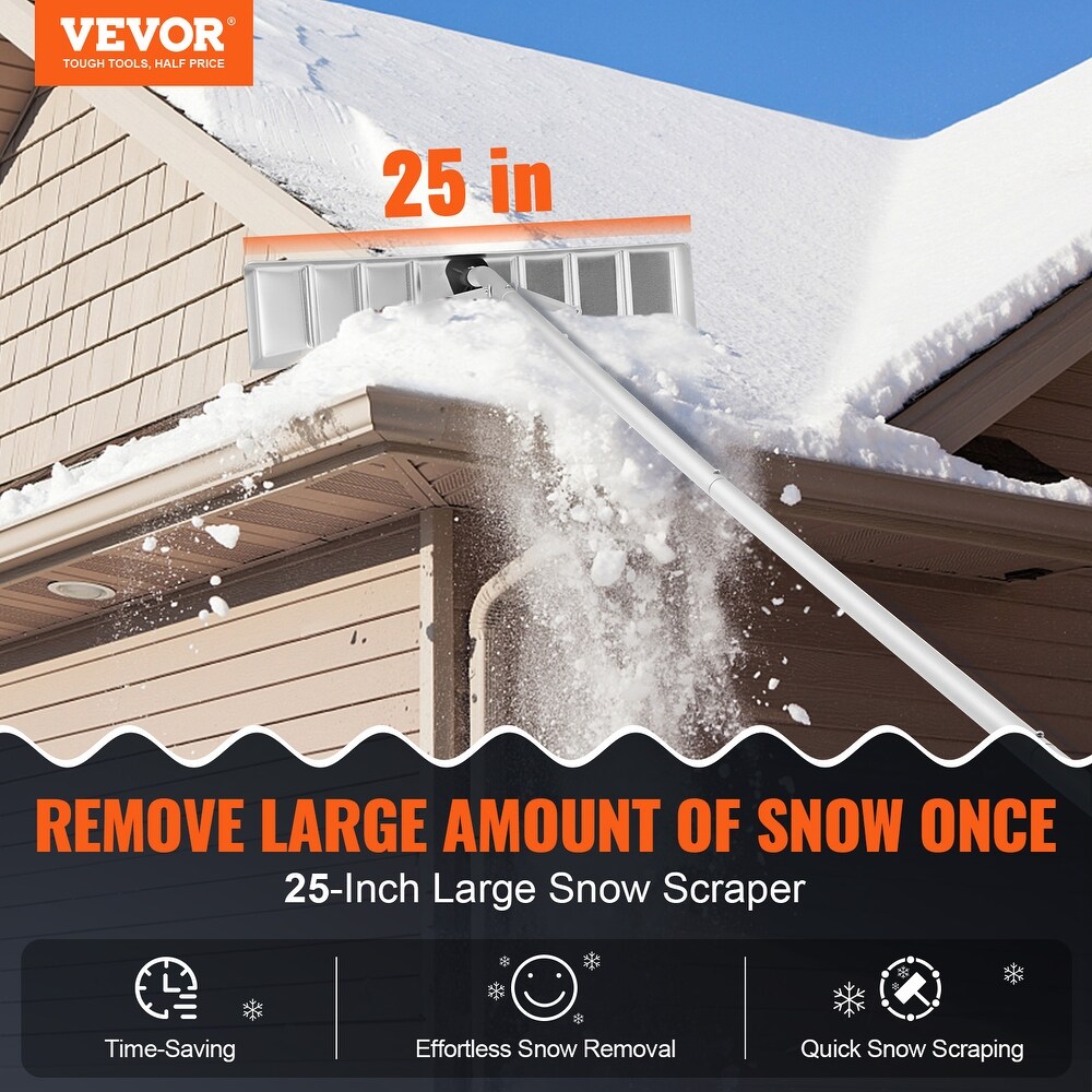 VEVOR Snow Roof Rake for House Roof  Car Snow  Wet Leaves