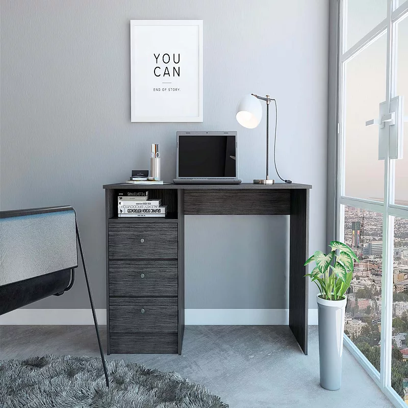 Naples Computer Desk， Three Drawers