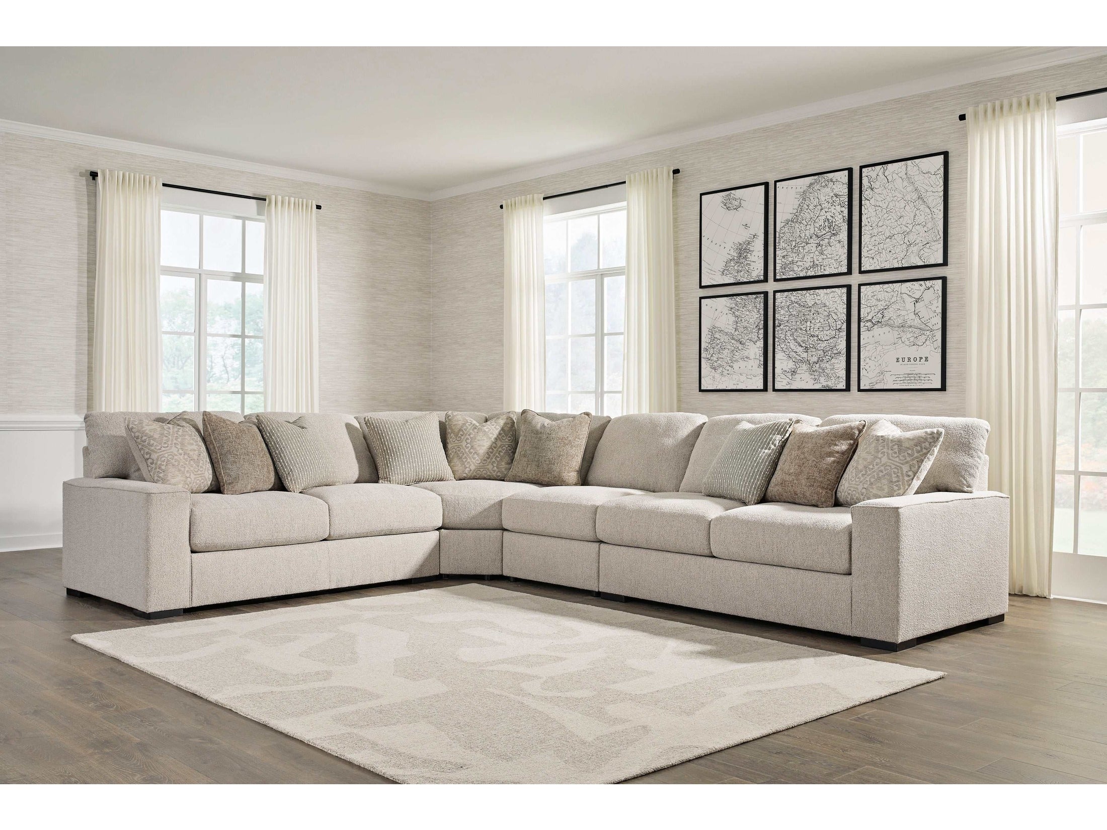 (Online Special Price) Ballyton Sand 4pc Corner Sectional