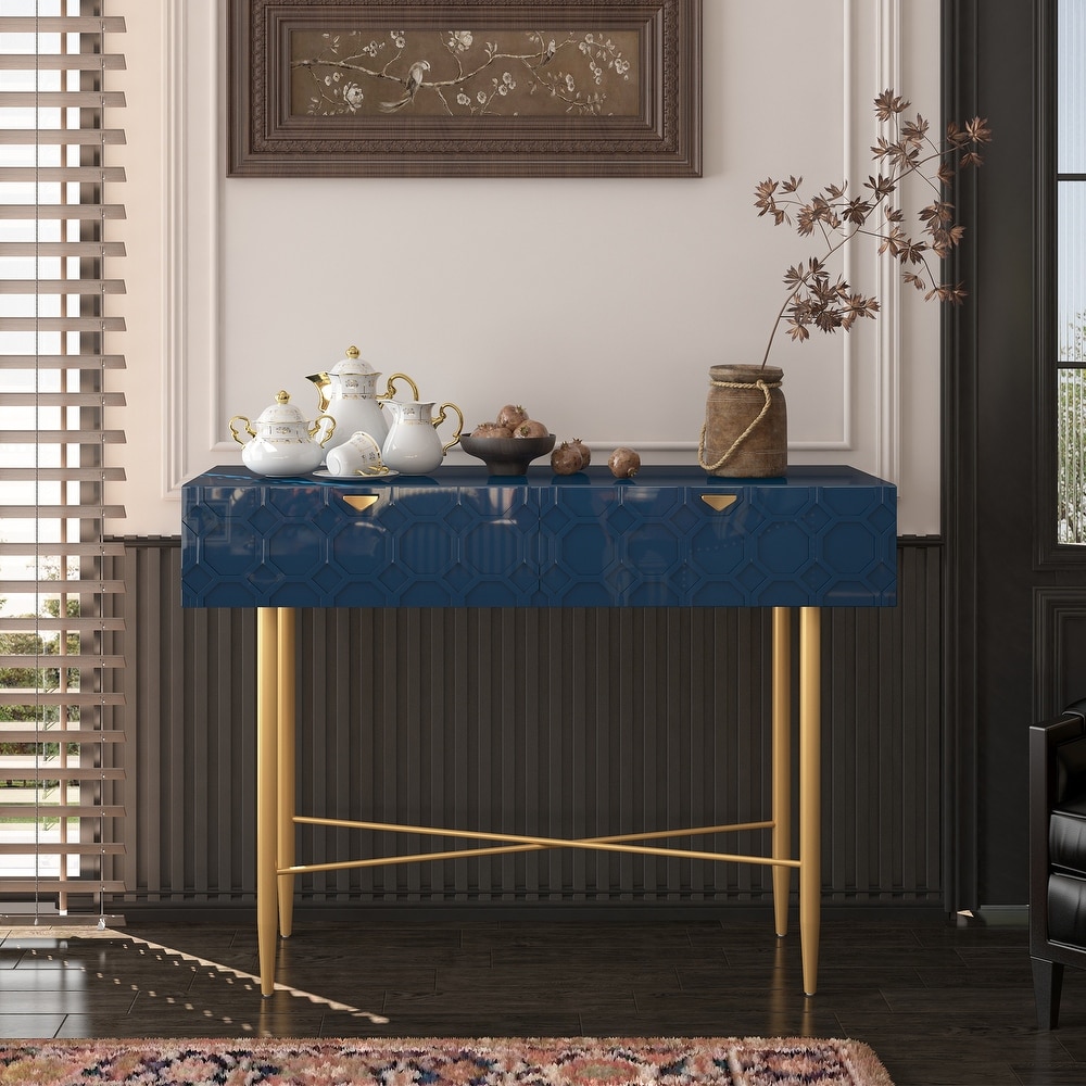 Clihome Accent 2 Drawer Console Table Entryway Table