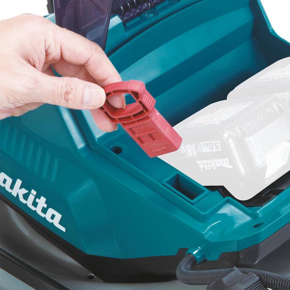 Makita 18 in. 18-Volt X2 (36-Volt) LXT Lithium-Ion Cordless Steel Deck Walk Behind Push Lawn Mower Tool Only XML03Z