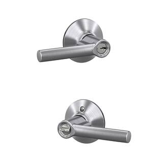 Schlage Broadway Satin Chrome Keyed Entry Door Handle F51A BRW 626