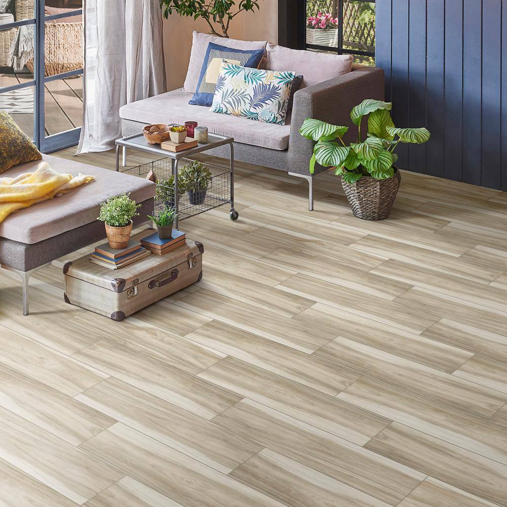 Ansley Amber 8 in. x 40 in. Matte Porcelain Floor and Wall Tile (15.54 sq. ft.Case) NHDANSAMBE8X40C