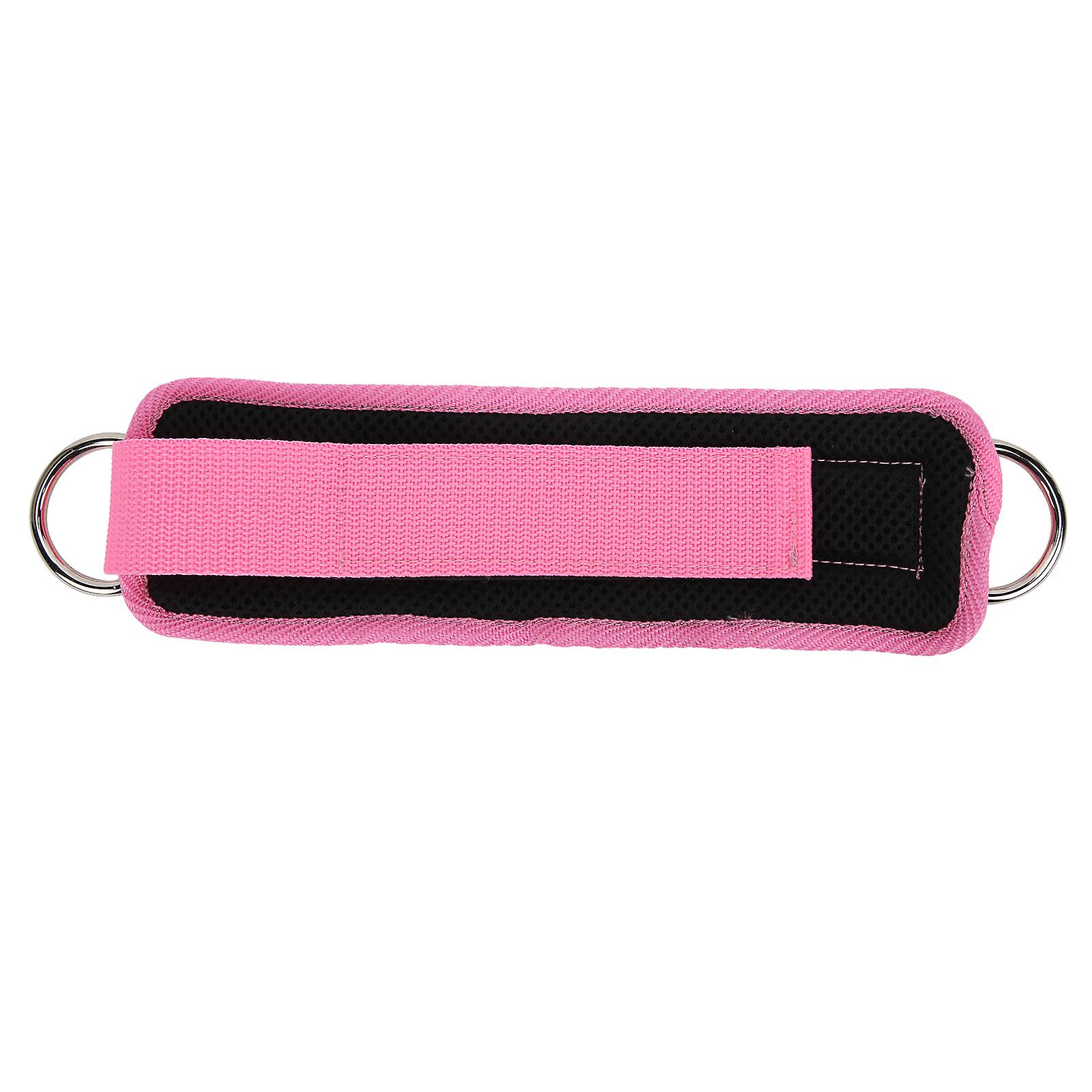 Fitness Ankle Straps For Cable Machine Double Dring Adjustable Neoprene Ankle Straps(pink )