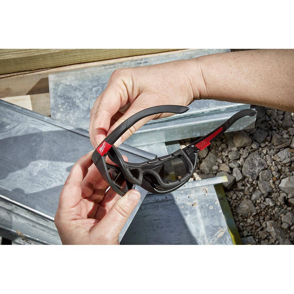 MW M18 FUEL 3-12 in. 18-Volt 30-Degree Lithium-Ion Brushless Framing Nailer and Polarized Tinted Safety Glasses w Gasket 2745-20-48-73-2045