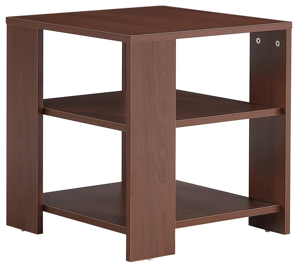 3 Tier Small Space End Table Modern Night Stand Brown   Transitional   Side Tables And End Tables   by CIPACHO  Houzz