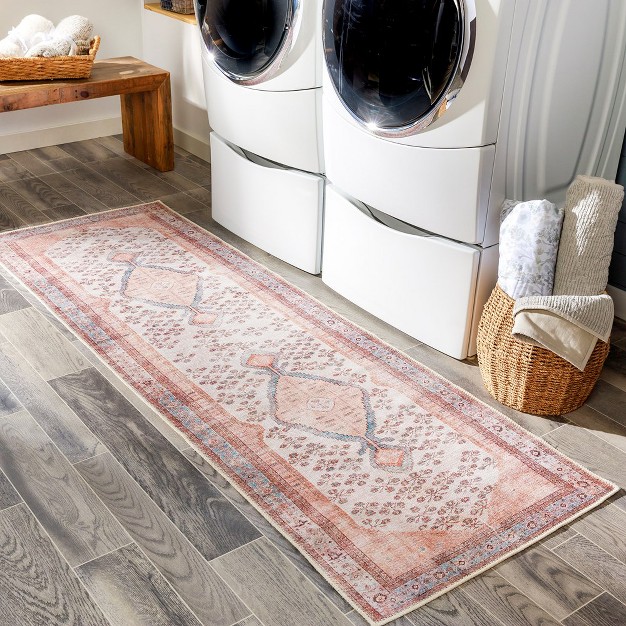 Mark amp Day Midwoud Washable Woven Indoor Area Rugs Blush