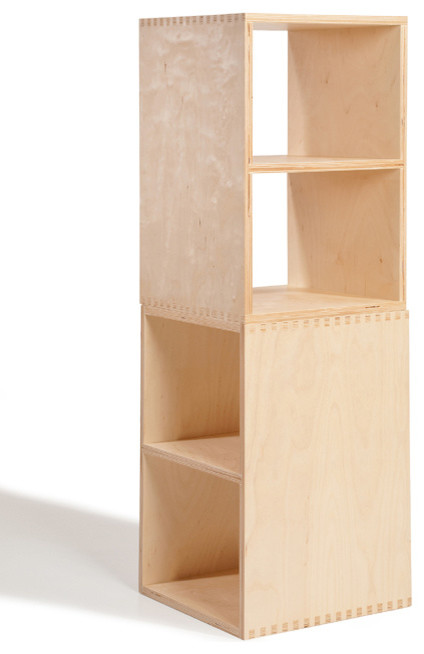 Modular Wood Shelving Cubes  Stackable B Boxes by  Offi   Contemporary   Bookcases   by Plush Pod Decor  Houzz