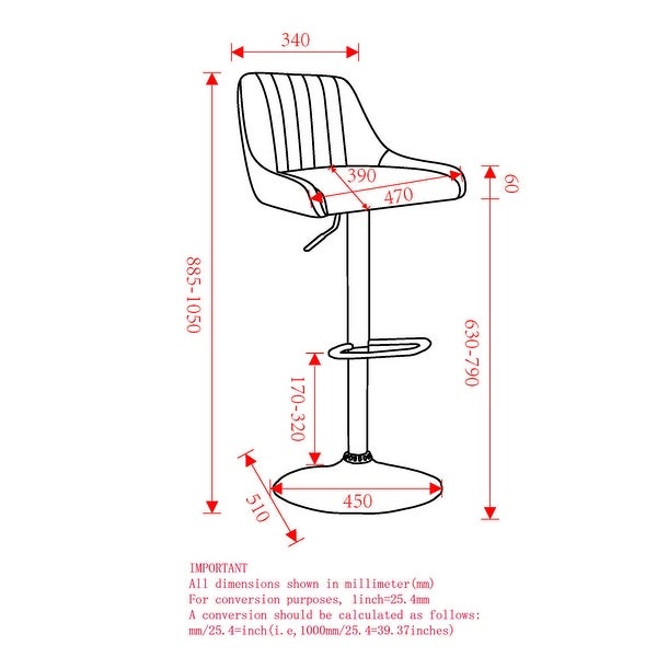 Set of 2 Modern Fabric and Metal Adjustable Air-Lift Stool with Swivel