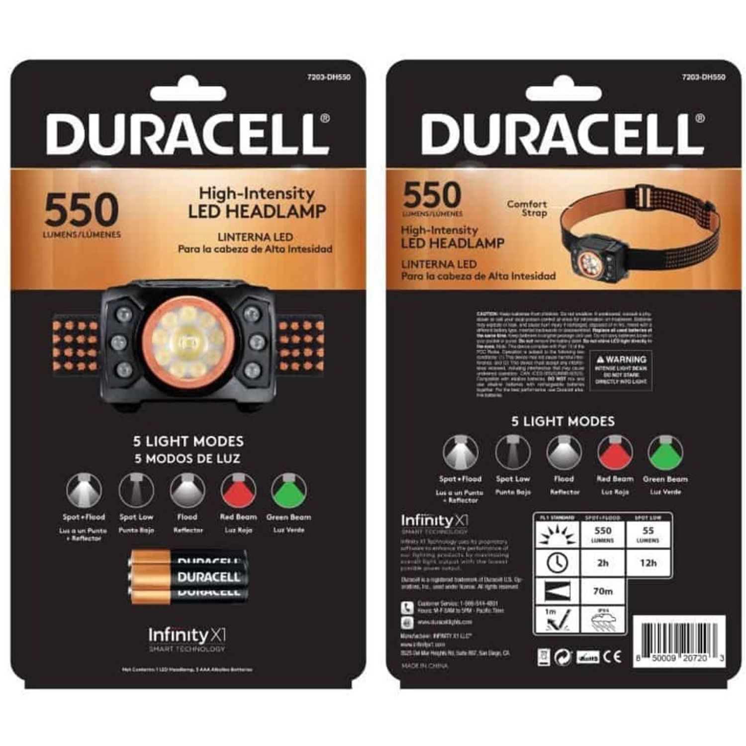 High Intensity LED Headlamp by Duracell Inc. DUR7203DH550