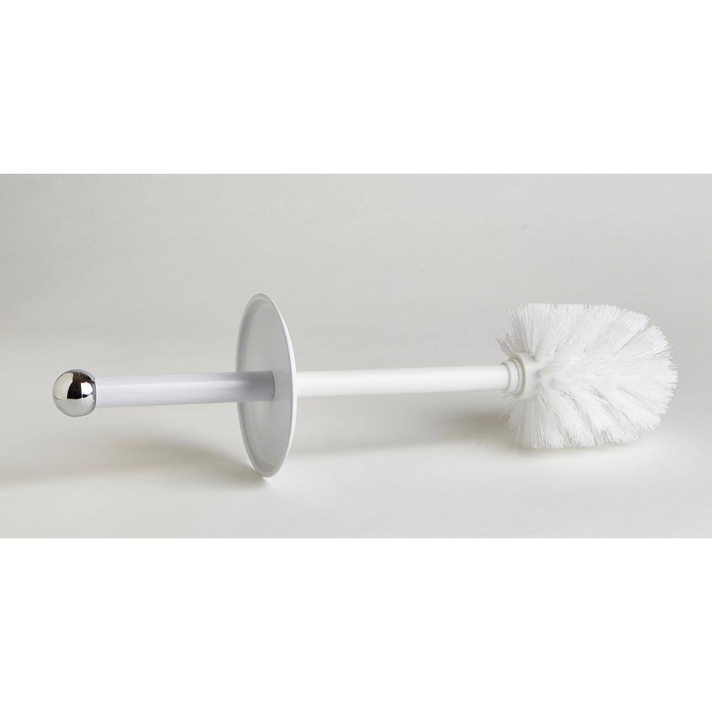 m MODA at home enterprises ltd. VISTA Toilet Brush and Holder WHITE 305866-WHT