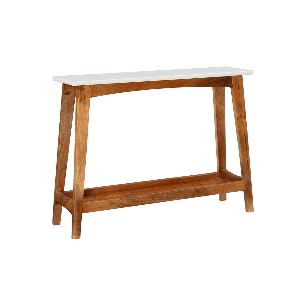 Perley Marble and Wood Console Table