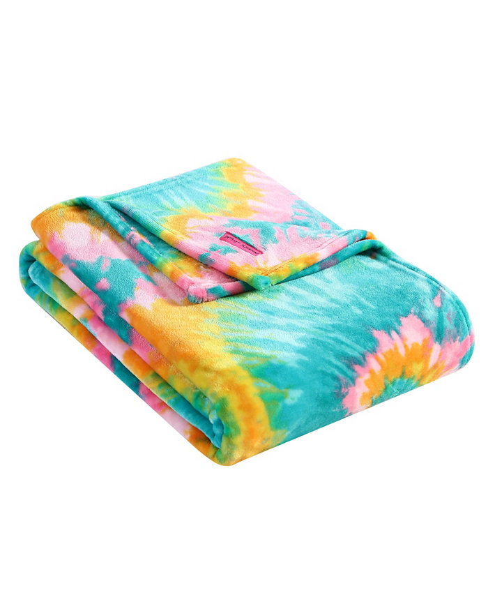 Betsey Johnson CLOSEOUT! Tie Dye Love Ultra Soft Plush Blanket  Twin