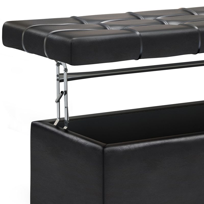 Simpli Home Harrison Rectangular Storage Ottoman