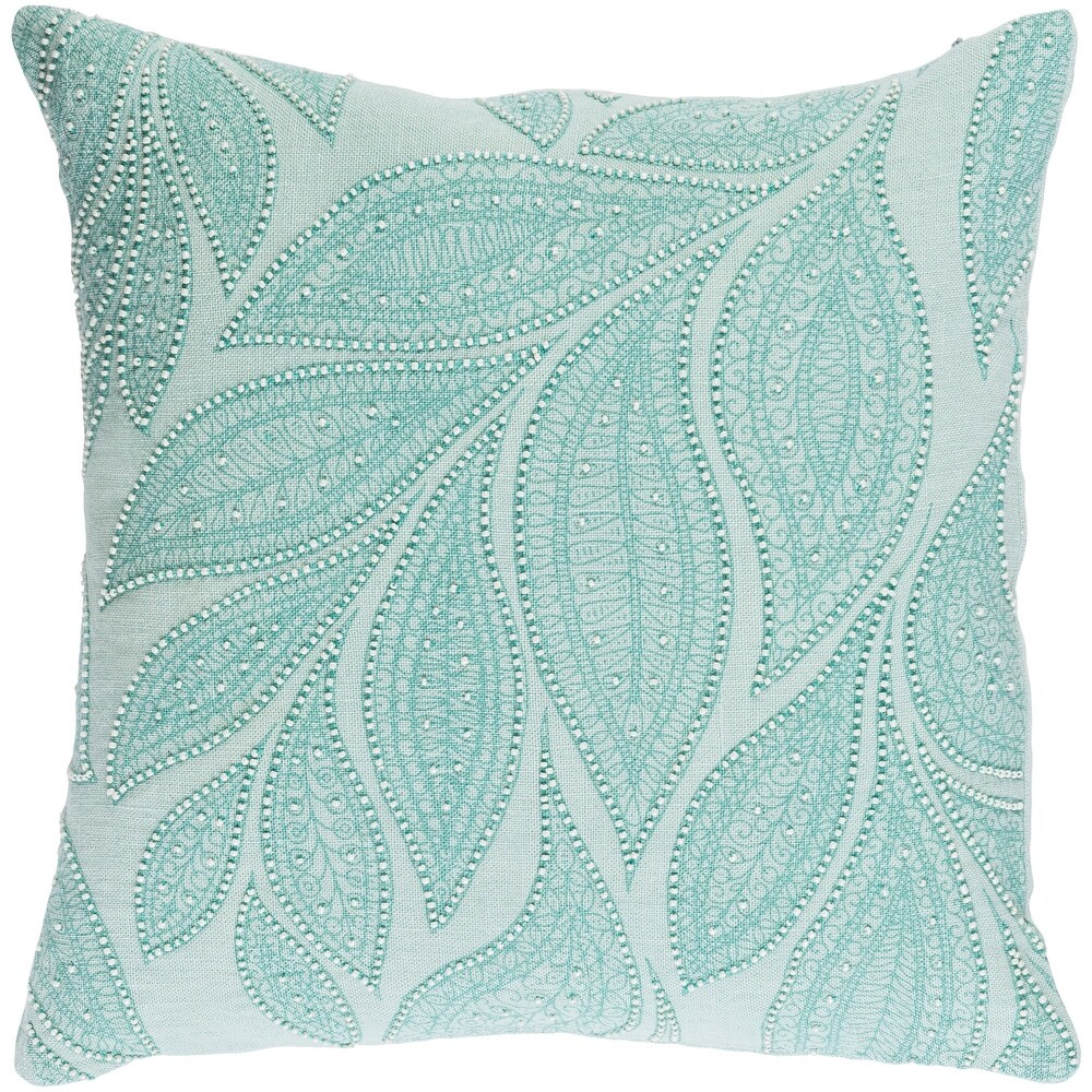 Decorative Leigh Mint 22 inch Throw Pillow Cover