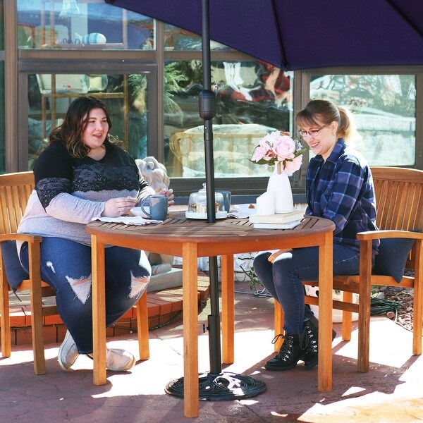 Meranti Outdoor Patio Dining Table with Teak Oil Finish