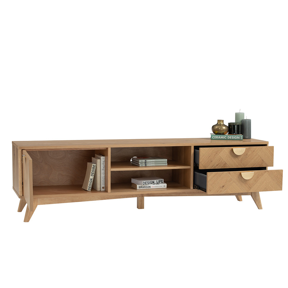 LOFTUS Entertainment TV Unit 180cm - Oak