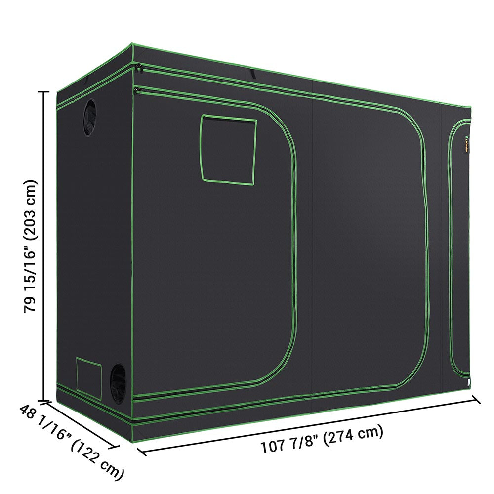 LAGarden 4x8 Grow Tent 2in1 Hydroponic Grow Room 108