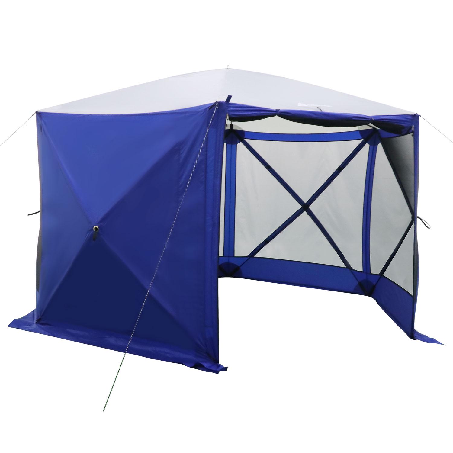 Ozark Trail 6 Hub Outdoor Camping 11x10and#8242; Screen House， One Room， Blue