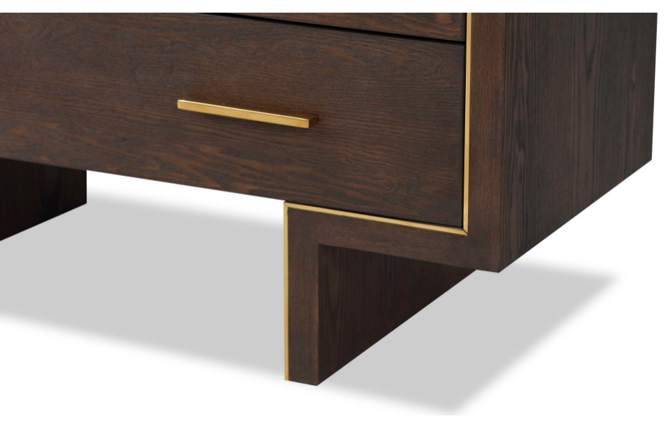 Dark Brown Rectangular Chest  Liang  ampEimil Tigur   Transitional   Accent Chests And Cabinets   by Oroa   Distinctive Furniture  Houzz