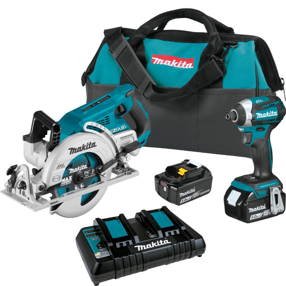 Makita 18V LXT 2pc Combo Kit Lithium Ion Brushless Cordless XT295PT from Makita