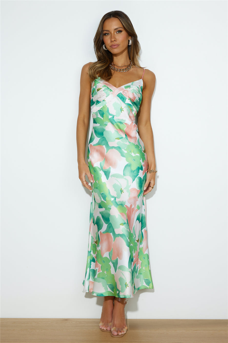 Having Fun Maxi Dress Green