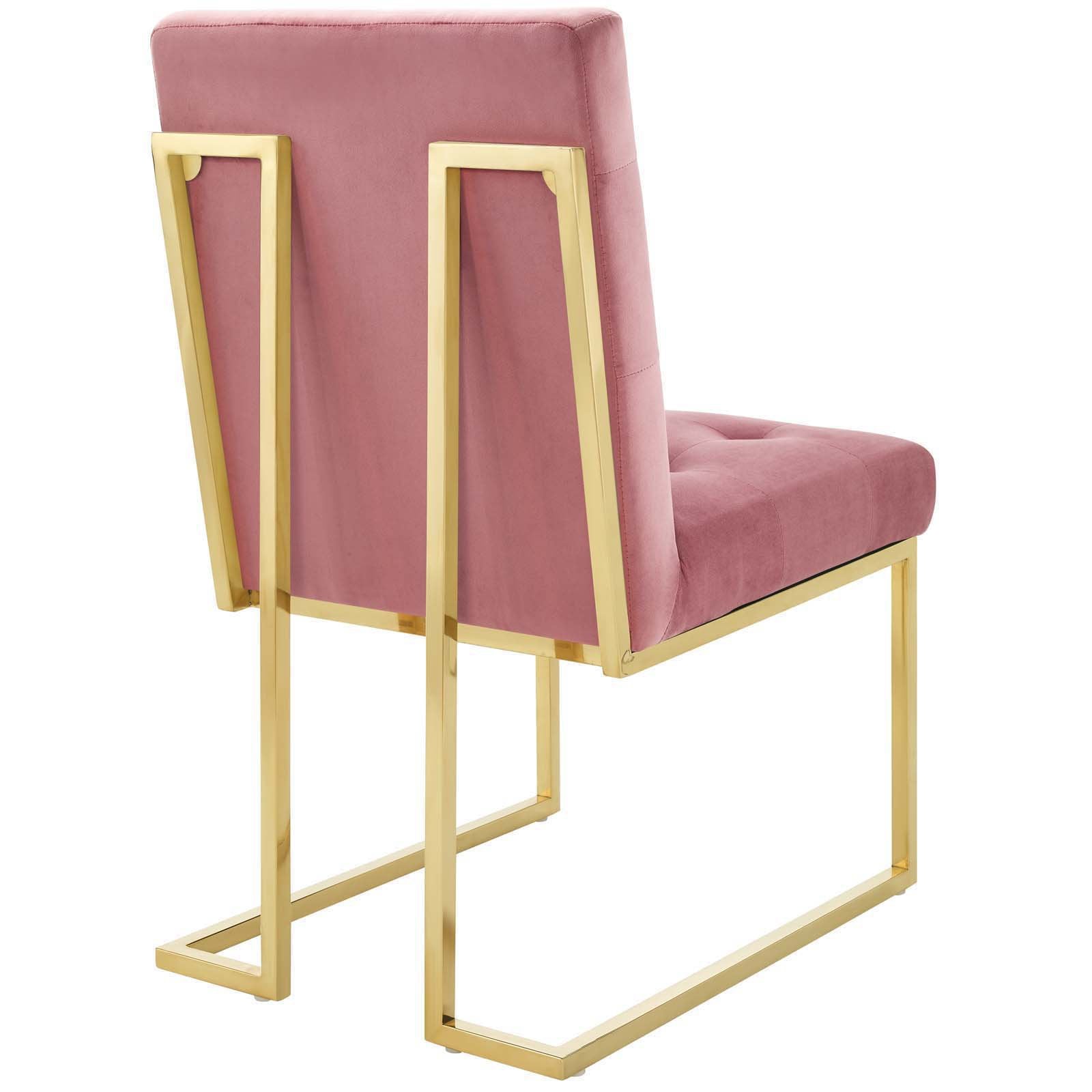 Modway Privy Gold Performance Velvet Dining Chair