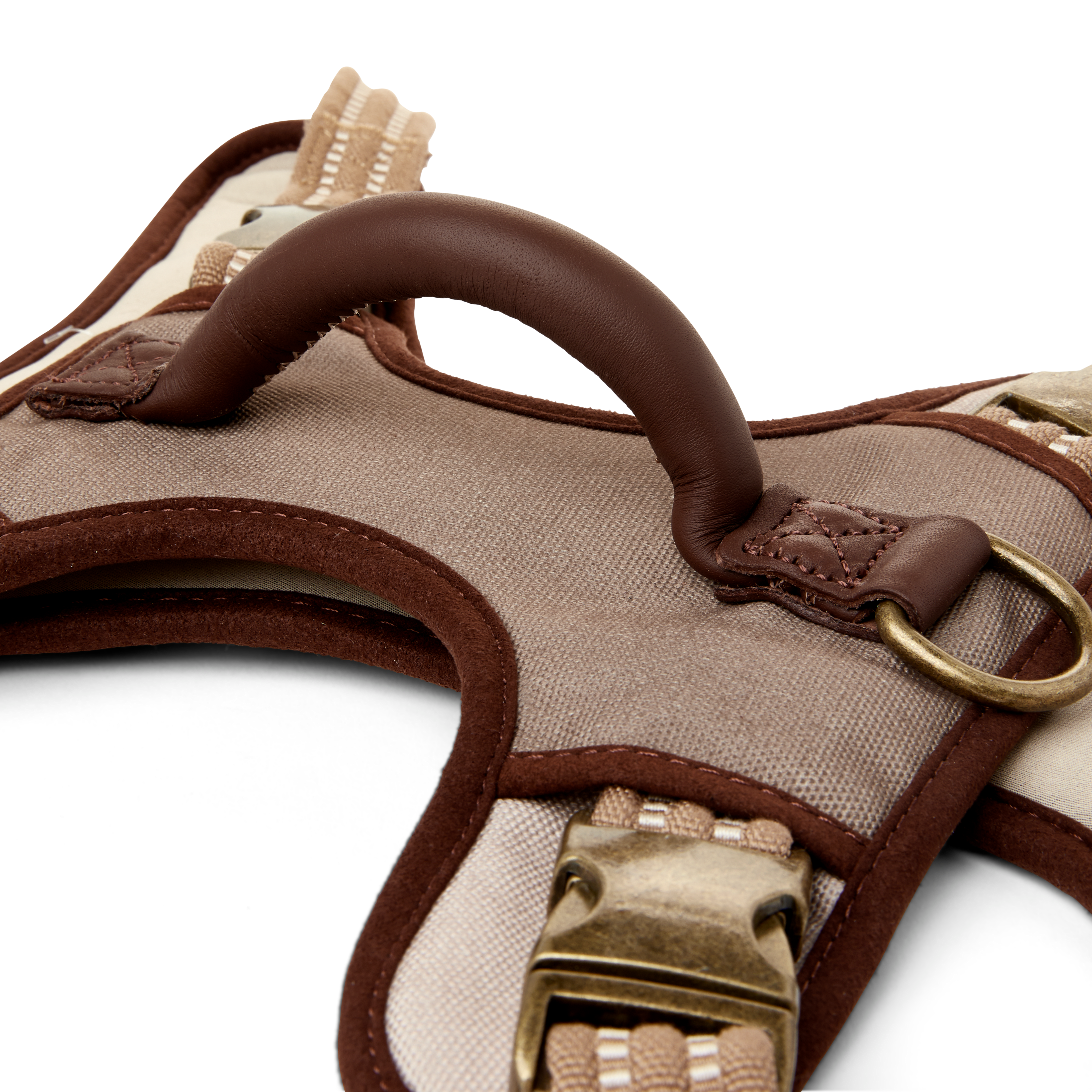 Reddy Tan Canvas Dog Harness， Medium