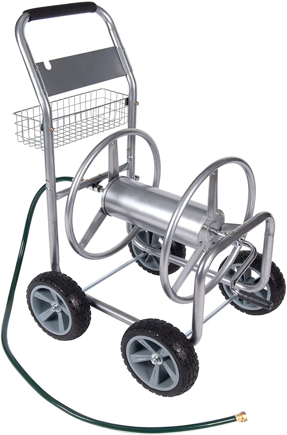 Polar Aurora Garden Heavy Duty Hose Reel Cart Holds 300-Feet of 5/8