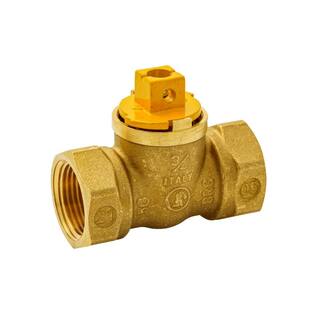 Everbilt 34 in. Brass FlatSquare Head-Handle FPT Body Gas Ball Valve (1-Piece) 113-524EB