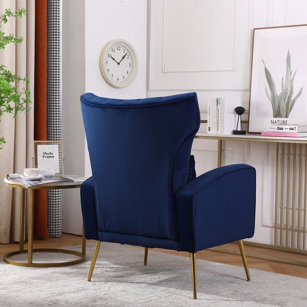 Velvet Accent Chair Armchair Comfy Upholstered Single Sofa Chair