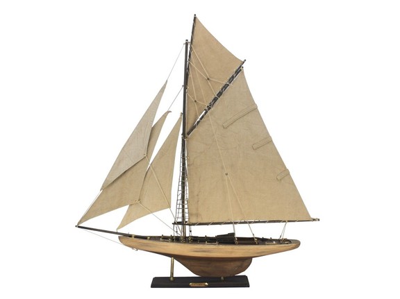 Handcrafted Model Ships R Columbia 30 Wooden Rusti...