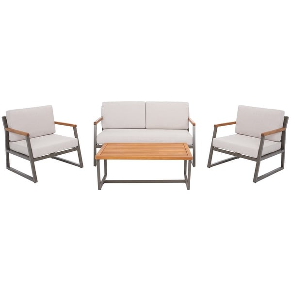 SAFAVIEH Randolph 4Piece Outdoor Patio Conversation Set