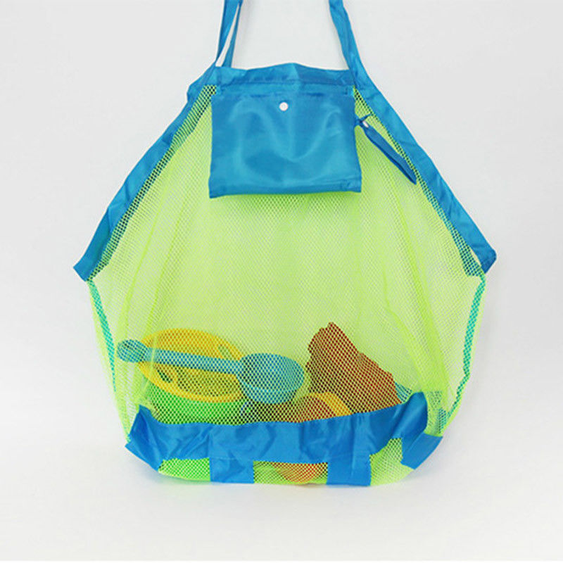 COUTEXYI Beach Mesh Bag， Toys Organized Foldable Storage Bag， Capacity Tote Bag